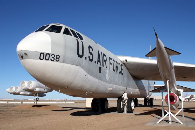 Boeing B-52 Stratofortress (57-0038) - B-52F 57-038 (70038 on tail) at Joe Davies Heritage Air Park, Palmdale, CA, near Blackbird Park.