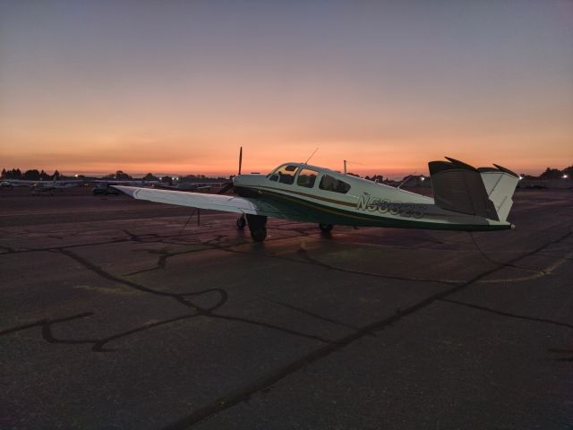 Beechcraft 35 Bonanza (N5832S) - Sunset