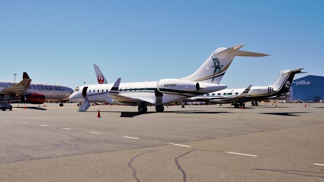 Bombardier Global Express (N313RF) - The Raptor in the front row with some big shot neighbors !