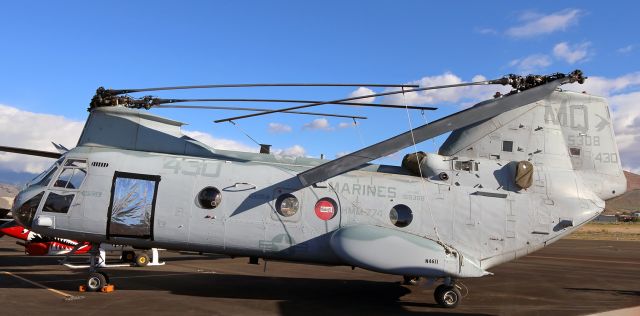 N4611 — - One of the more recent additions to the Cactus Air Force Wings And Wheels Museums collection is this Boeing CH-46E Sea Knight (formerly 155308, now N4611), captured here being displayed at last weekends Carson City Airport (KCXP) Open House.