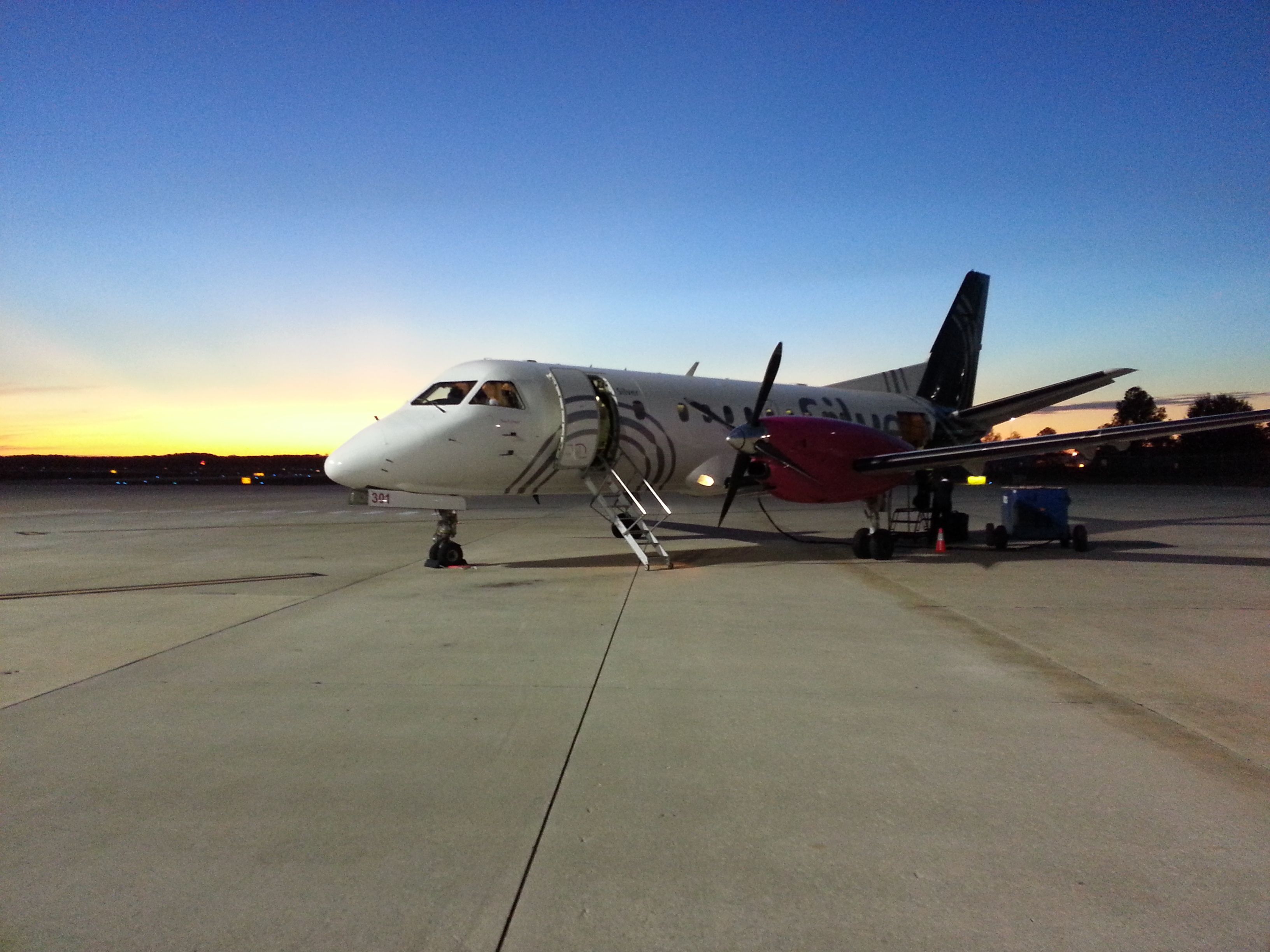 Saab 340 (N420XJ) - Silver Airway's Saab waiting for gas in Tallahassee.