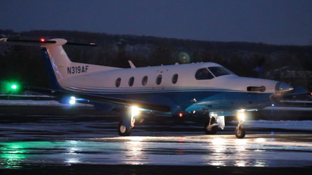 Pilatus PC-12 (N319AF) - A Cobalt Air PC-12 shortly after arrival.