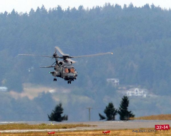CICARE CH-14 Aguilucho — - CH-148 Cyclone taking off from Rwy 09 at CYYJ, August 2023
