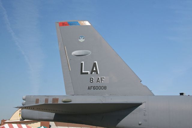 Boeing B-52 Stratofortress (N60008) - Tail markings of a B52 on display at the KBAD airshow 4-21-2007
