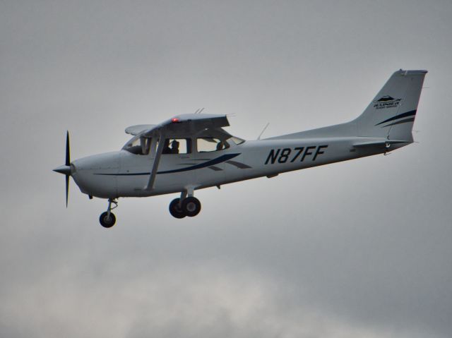 N87FF — - Landing at Renton Municipal Airport, Renton, Washington.