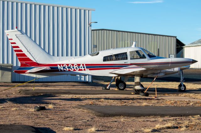 Cessna 310 (N3364L) - 29 January 2022 - Parked in the tie-downs during sunset.