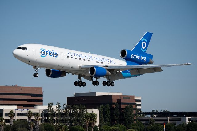 McDonnell Douglas DC-10 (N330AU) - Orbis MD-10 about to land after practicing for the 2021 Pacific Airshow.