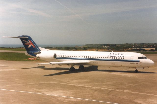 Fokker 100 (G-UKFC) - Taxiing to depart rwy 26 on 10-Jun-94.br /br /Reregistered PH-OFC 22-Aug-03 for KLM Cityhopper.br /Registration cancelled 23-Mar-11. Broken up at EHWO.