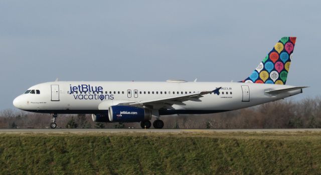 Airbus A320 (N623JB) - ******SELECT FULL FOR HD******br /br /br /br /br /br /br /jetBlue Vacations livery A320 departing Buffalo, NY!br /br /br /br /br /br /br /******SELECT FULL FOR HD******