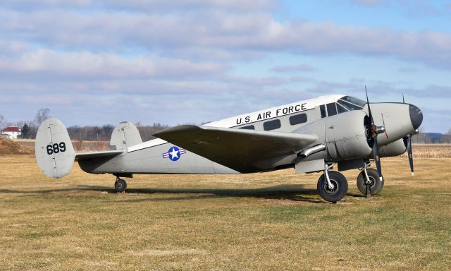 Beechcraft Mentor (N87689) - USAF Beech C-45H Expeditor N87689  in Grimes Field Airport, Ohio