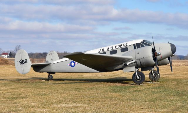 Beechcraft Mentor (N87689) - USAF Beech C-45H Expeditor N87689  in Grimes Field Airport, Ohio