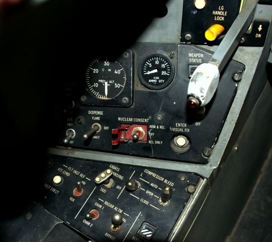 CONVAIR QF-106 Delta Dart — - Here is a switch you will not find in many aircraft. Say, "dosvedonja," Comrade!  ;-)