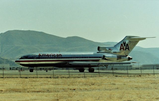 Boeing 727-100 (N1969) - KRNO - While out filming the NANG "High Rollers" F-4 Phantoms at Reno, the Boeing 727 landed and taxi'd right by the Air Park that used to be at the south end of Reno Airport, west side. CN 20044 LN: 592 delvd new to American Airlines 6/24/1969. Shown here apprx June 1990. 