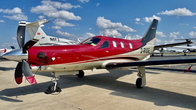 Socata TBM-850 (2-RIDE) - A Guernsey registered Daher TBM 850 @ KOSH during AirVenture ‘22. 7/27/22. 