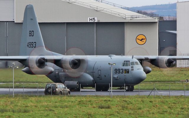 Lockheed C-130 Hercules (16-4993) - "convoy3193" usn c-130t 164993 starting engines at shannon 12/12/17.