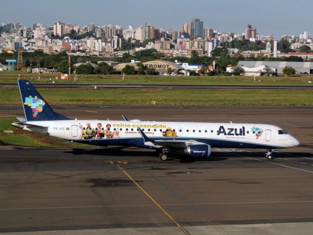 Embraer ERJ-190 (PR-AYN) - Embraer ERJ-195AR (ERJ-190-200 IGW) ( CN 19000386) AZUL - Linhas Aereas Brasileiras - Salgado Filho (POA / SBPA), Brazil