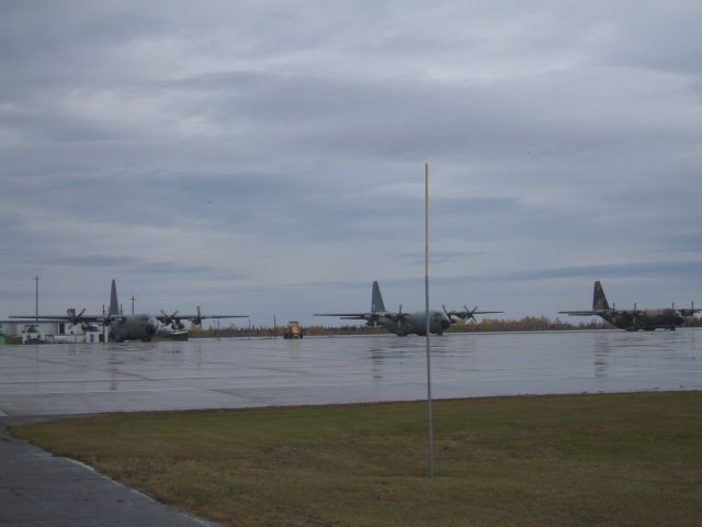 Lockheed C-130 Hercules — - 2 Spanish Air Force and 1 Greek C-130s Parked  near Hangar 8 Goose Airport NL