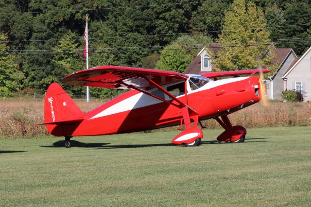 FAIRCHILD (1) Forwarder (N77605) - 1946 Fairchild Model 24. SW Ohio Regional Fly-In, Winemiller Farm. 