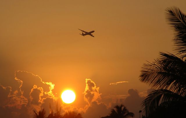 FGLZ — - Off to CDG in a brilliant sunset.