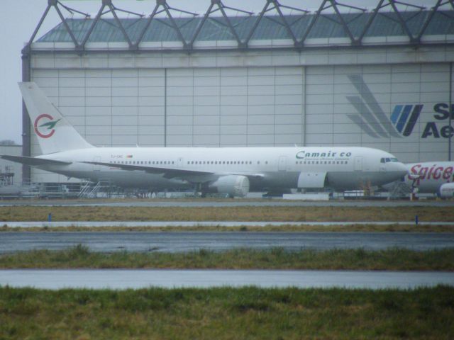 BOEING 767-300 (TJ-CAC) - TJ-CAC BOEING 767-33AER   CN 28138/822 SEEN OUTSIDE AEROSPACE HANGAR 25-01-2011