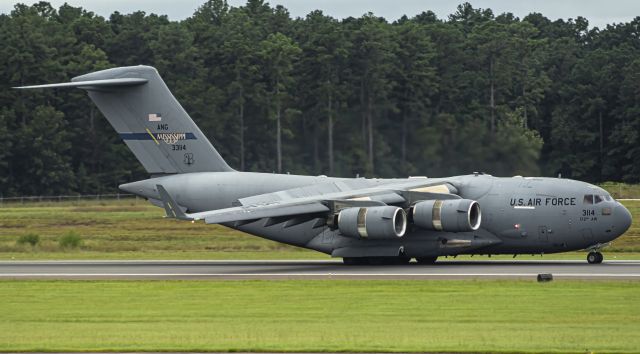 Boeing Globemaster III (03-3114) - BLUES21 Heavy giving off a force field of heat during full reverse thrust!