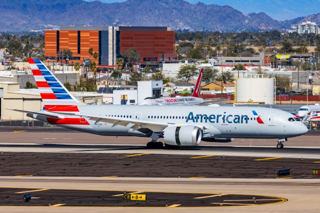 Boeing 787-8 (N875BD) - An American Airlines 787-9 landing at PHX on 2/10/23 during the Super Bowl rush. Taken with a Canon R7 and Canon EF 100-400 II L lens.