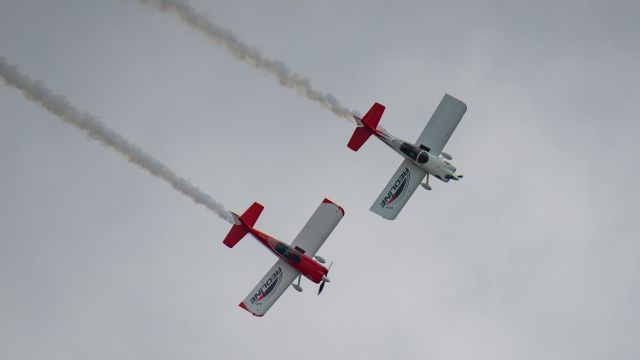 — — - RedLine Aerobatic Team, pilots Ken Rieder and Jon Thocker perform at the Wings Over South Texas 2018 airshow @ NAS Kingsvillebr /3/24/18