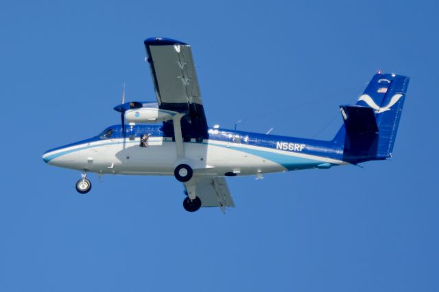 De Havilland Canada Twin Otter (N56RF) - This NOAA plane just kept flying the same 10 or so mile dog bone pattern over the water just off the beach for over two hours. It was flying at 100 knots with flaps 1. No idea what they were looking at and photographing.  FA was not tracking it but FLradar24 was.  A tough shot at 800mm handheld! 