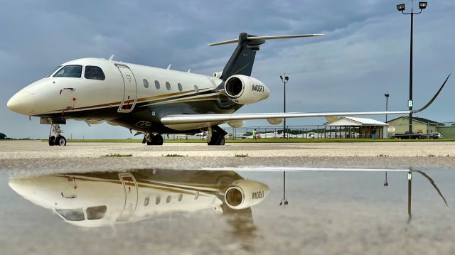 Embraer Legacy 450 (N405FX) - N405FX resting on the ramp after being diverted from Gary/Chi Intl’ several hours earlier. 8/3/22. 