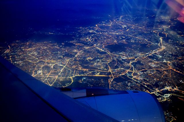 Airbus A330-300 (B-LBI) - Cabin View of Kulua Lumpur on Flight KA729.