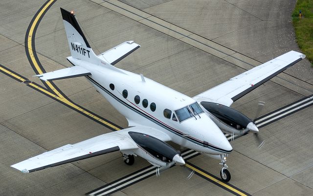 Beechcraft King Air 90 (N411FT) - On delivery through Jersey - EGJJ from the USA.