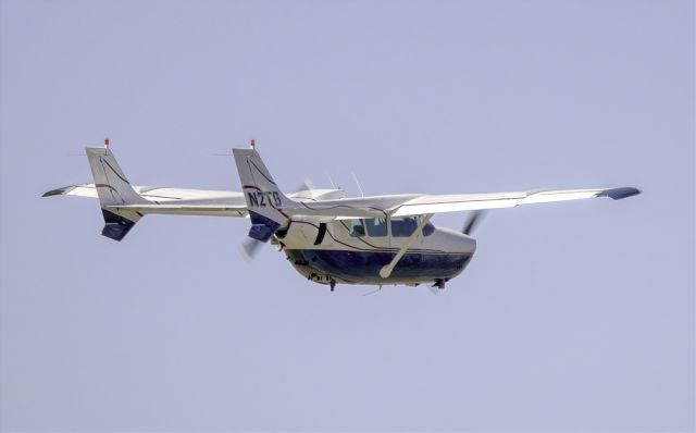 Cessna Super Skymaster (N2TG) - Cessna T337D Turbo Super Skymaster departs Livermore Municipal Airport (CA), landing gear retracted. May 2021.