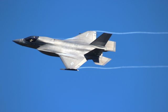 Lockheed F-35C — - Marine Attack Fighter Squadron 211 / Yuma City AZ Marine Air Station on Take-Off.br /br /Volk Field Air Combat Readiness Center - Camp Douglas, WI 