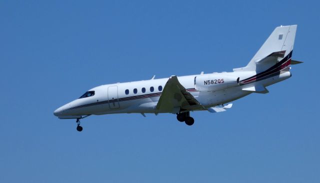 Cessna Citation Latitude (N582QS) - On final is this 2018 Cessna Citation Latitude in the Spring of 2019.