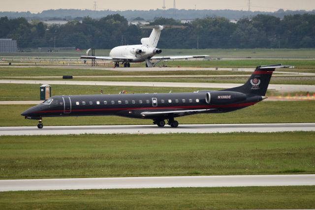 Embraer ERJ-145 (N138DE) - 08-15-21. Nice 727-100F in the background. Former FedEx Aircraft donated to the airport.