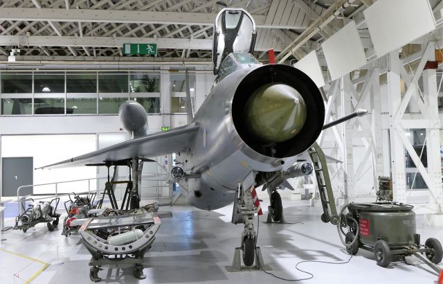 ENGLISH ELECTRIC Lightning (XS925) - English Electric Lightning F6. Photo taken on June 27, 2019 at Hendon Museum in London.