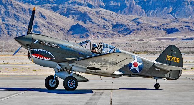 CURTISS Warhawk (N2416X) - N2416X 1941 CURTISS P40E Warhawk s/n 41-5709 - Aviation Nation 2017br /Las Vegas - Nellis AFB (LSV / KLSV)br /USA - Nevada, November 11, 2017br /Photo: TDelCoro