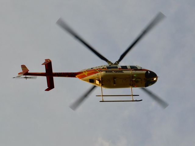 Bell 407 (N611PA) - Pafford Air One Echo leaving Bolivar Medical Center making room for Air Evac 87 