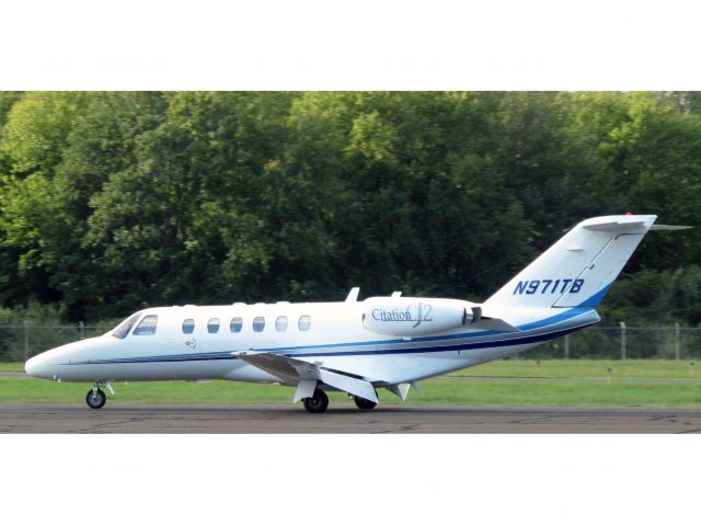 Cessna Citation CJ2+ (N971TB) - Landing rollout 26. Ground flaps extended.