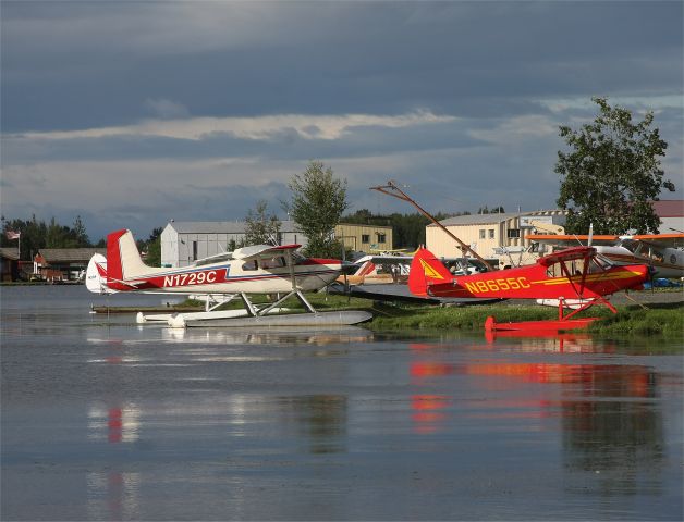 Cessna Skywagon 180 (N1729C) - Tranquil scene at Lake Hood, Anchorage, Alaska