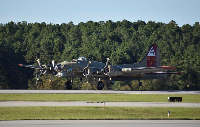 Boeing B-17 Flying Fortress (N93012) - The Collings Foundations B-17, the Nine o Nine, goes off on a tour at RDU, 10/19/17.