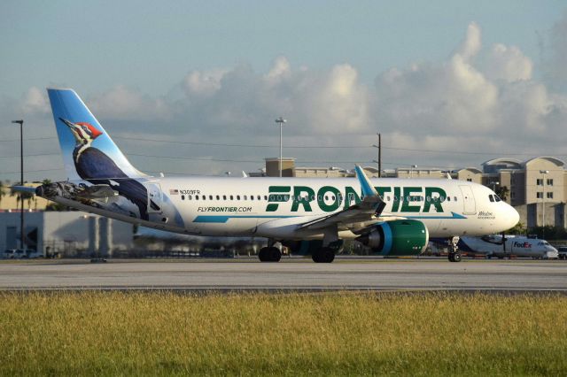 Airbus A320neo (N309FR) - Miami International, October 2017