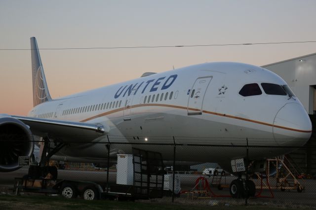 Boeing 787-8 (N30913) - At the United hangar at KIAH