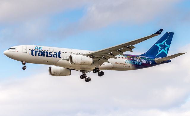 Airbus A330-200 (C-GUBC) - Brand new reg for me on this Air Transat A332. This is an ex-Emirates bird (A6-EAQ) delivered to Air Transat in July of 2017 after a brief stint in storage.