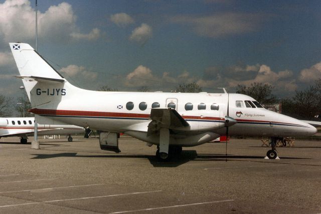British Aerospace Jetstream 31 (G-IJYS) - Seen here on 21-Apr-94.  Transferred to Côte d’Ivoire 30-Sep-11 as TU-TGX.