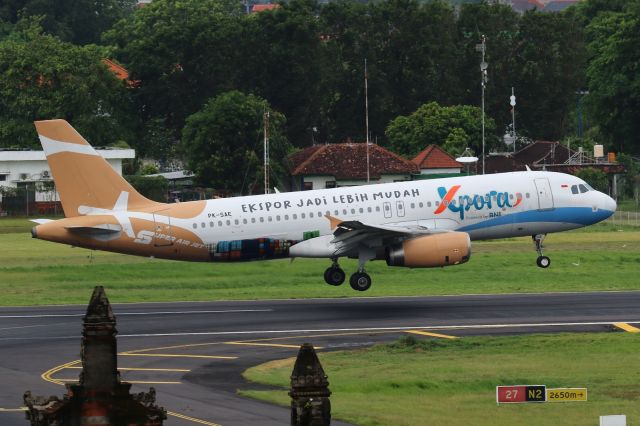 Airbus A320 (PK-SAE) - "Xpora by BNI" livery