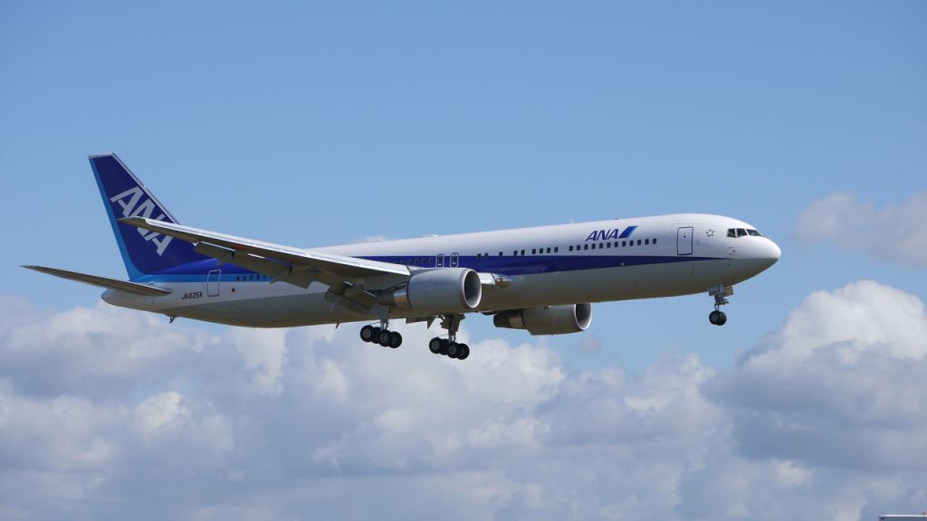 BOEING 767-300 (JA625A) - BOE967(LN:1012) a new B767-381ER on final to runway 16R to complete its maiden flight on 9/19/11.