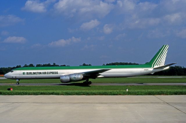 McDonnell Douglas DC-8-70 (N821BX) - Burlington Air Express, N821BX, Douglas DC-8-71(F), msn 4581, Photo by John A. Miller, a rel=nofollow href=http://www.PhotoEnrichments.comwww.PhotoEnrichments.com/a