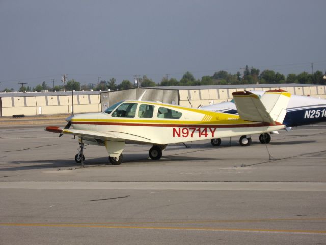 Beechcraft 35 Bonanza (N9714Y) - Parked at Fullerton