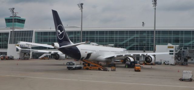 Airbus A340-600 (D-AIHM) - 9/17/19 new paint, old bird